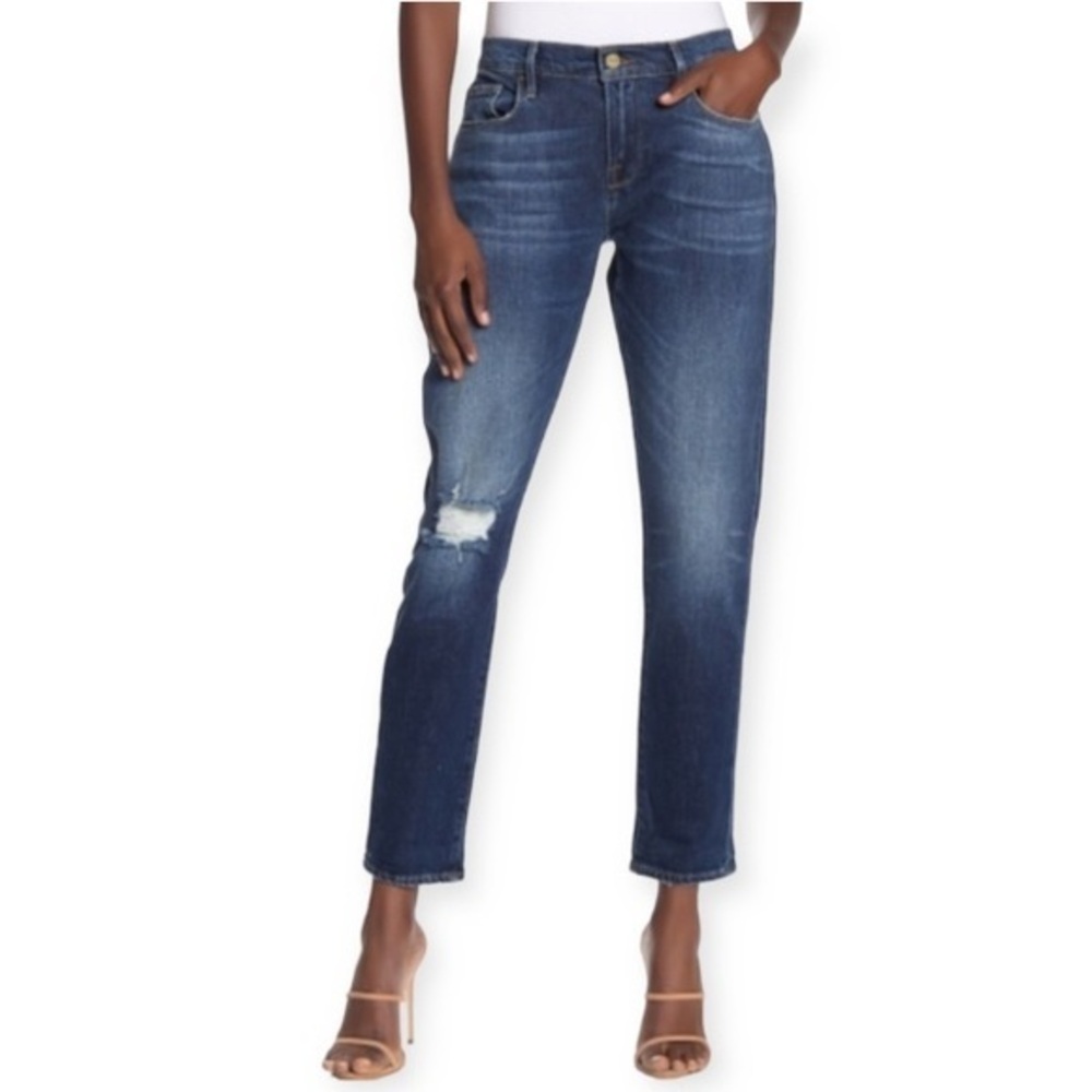 Frame Le Garon Distressed Boyfriend Jean Watson Wash Size 28 Euc